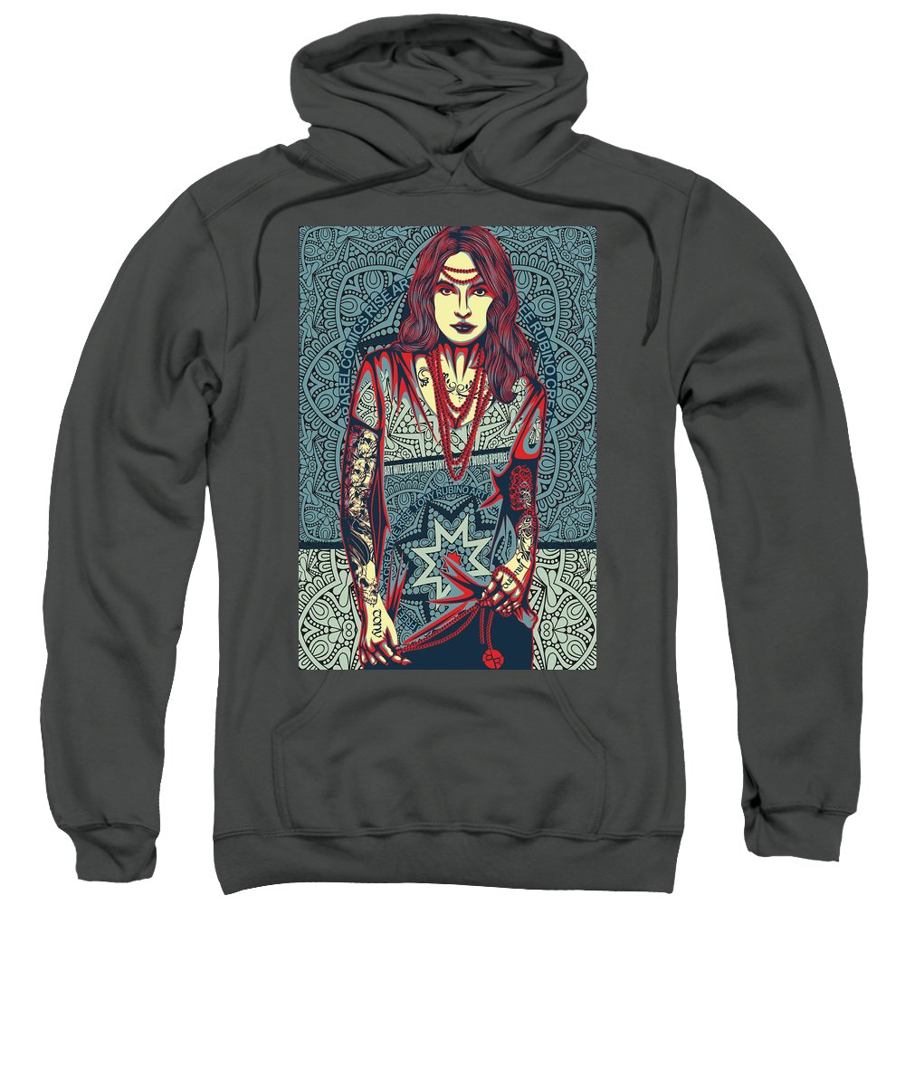 Rubino Red Lady - Sweatshirt Sweatshirt Pixels Charcoal Small 
