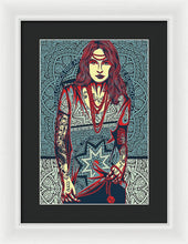 Rubino Red Lady - Framed Print Framed Print Pixels 10.625" x 16.000" White Black