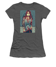 Rubino Red Lady - Women's T-Shirt (Athletic Fit) Women's T-Shirt (Athletic Fit) Pixels Charcoal Small 
