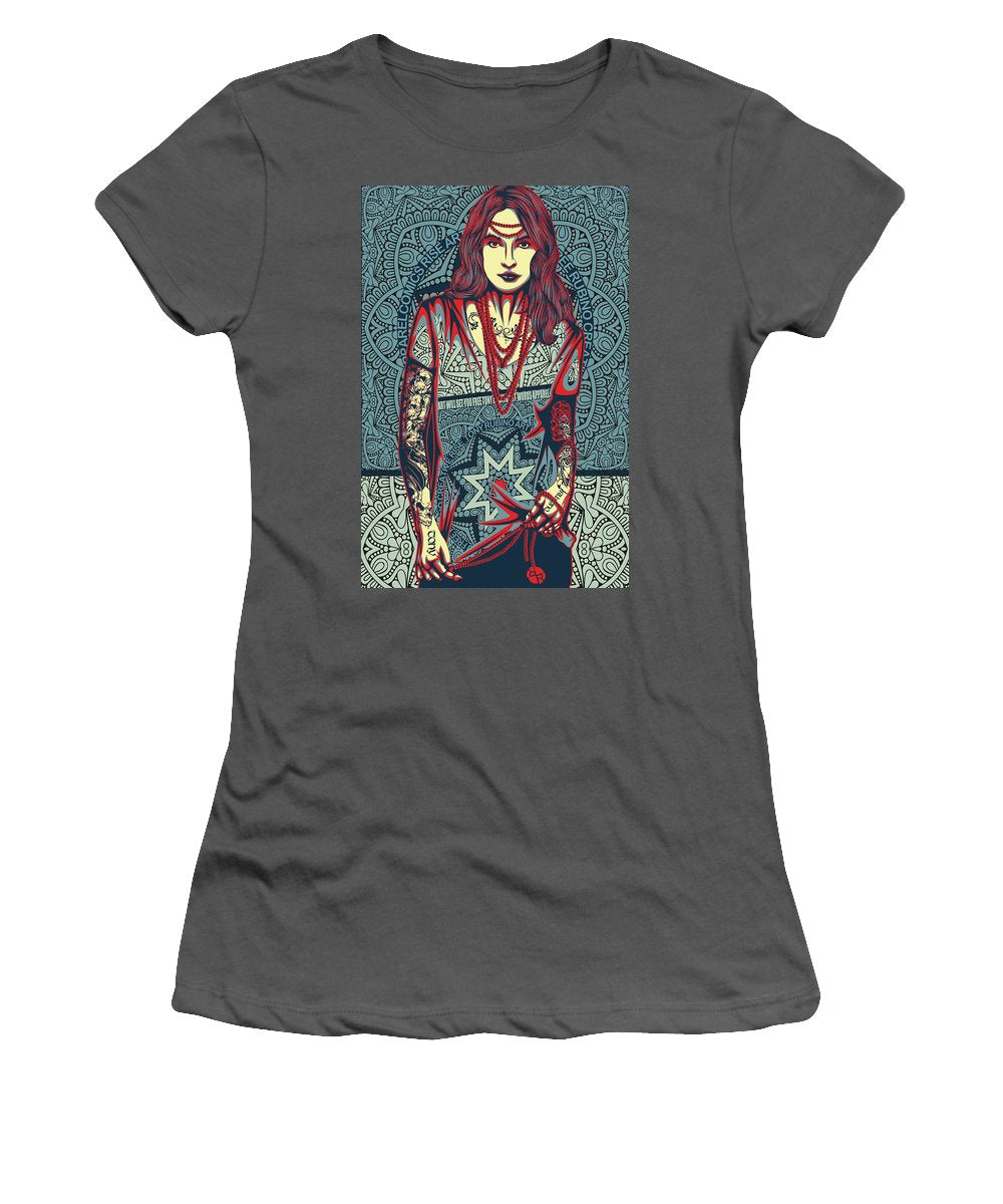 Rubino Red Lady - Women's T-Shirt (Athletic Fit) Women's T-Shirt (Athletic Fit) Pixels Charcoal Small 