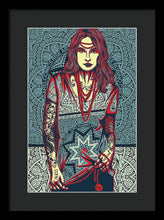 Rubino Red Lady - Framed Print Framed Print Pixels 10.625" x 16.000" Black Black