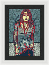 Rubino Red Lady - Framed Print Framed Print Pixels 13.375" x 20.000" White Black