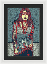 Rubino Red Lady - Framed Print Framed Print Pixels 16.000" x 24.000" White Black