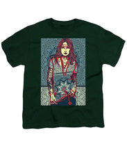 Rubino Red Lady - Youth T-Shirt Youth T-Shirt Pixels Hunter Green Small 
