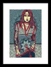 Rubino Red Lady - Framed Print Framed Print Pixels 9.375" x 14.000" Black White