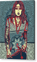 Rubino Red Lady - Acrylic Print Acrylic Print Pixels 6.625" x 10.000" Hanging Wire 