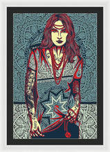Rubino Red Lady - Framed Print Framed Print Pixels 24.000" x 36.000" White Black