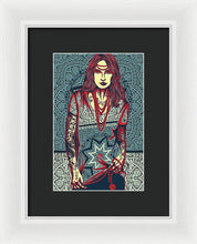 Rubino Red Lady - Framed Print Framed Print Pixels 6.625" x 10.000" White Black
