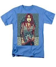 Rubino Red Lady - Men's T-Shirt  (Regular Fit) Men's T-Shirt (Regular Fit) Pixels Carolina Blue Small 