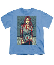 Rubino Red Lady - Youth T-Shirt Youth T-Shirt Pixels Carolina Blue Small 