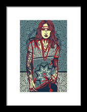 Rubino Red Lady - Framed Print Framed Print Pixels 6.625" x 10.000" Black White