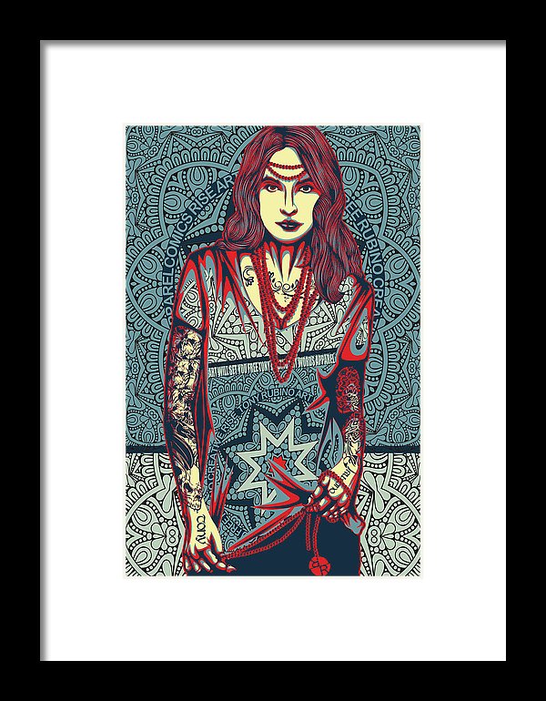 Rubino Red Lady - Framed Print Framed Print Pixels 6.625
