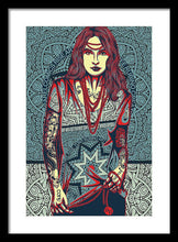 Rubino Red Lady - Framed Print Framed Print Pixels 13.375" x 20.000" Black White