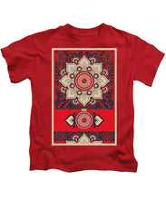 Rubino Red Zen Namaste - Kids T-Shirt Kids T-Shirt Pixels Red Small 