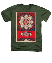 Rubino Red Zen Namaste - Heathers T-Shirt Heathers T-Shirt Pixels Military Green Small 