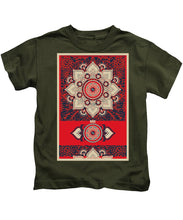 Rubino Red Zen Namaste - Kids T-Shirt Kids T-Shirt Pixels Military Green Small 