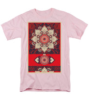 Rubino Red Zen Namaste - Men's T-Shirt  (Regular Fit) Men's T-Shirt (Regular Fit) Pixels Pink Small 