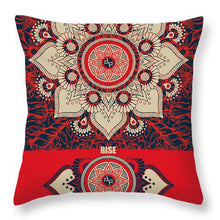 Rubino Red Zen Namaste - Throw Pillow Throw Pillow Pixels 26" x 26" No 