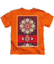 Rubino Red Zen Namaste - Kids T-Shirt Kids T-Shirt Pixels Orange Small 
