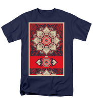 Rubino Red Zen Namaste - Men's T-Shirt  (Regular Fit) Men's T-Shirt (Regular Fit) Pixels Navy Small 