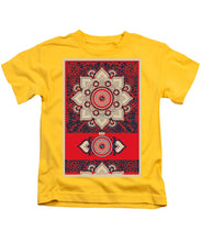 Rubino Red Zen Namaste - Kids T-Shirt Kids T-Shirt Pixels Yellow Small 