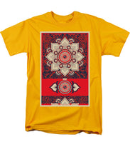 Rubino Red Zen Namaste - Men's T-Shirt  (Regular Fit) Men's T-Shirt (Regular Fit) Pixels Gold Small 
