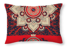 Rubino Red Zen Namaste - Throw Pillow Throw Pillow Pixels 20" x 14" No 