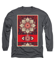 Rubino Red Zen Namaste - Long Sleeve T-Shirt Long Sleeve T-Shirt Pixels Charcoal Small 