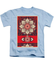 Rubino Red Zen Namaste - Kids T-Shirt Kids T-Shirt Pixels Light Blue Small 