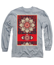 Rubino Red Zen Namaste - Long Sleeve T-Shirt Long Sleeve T-Shirt Pixels Heather Small 