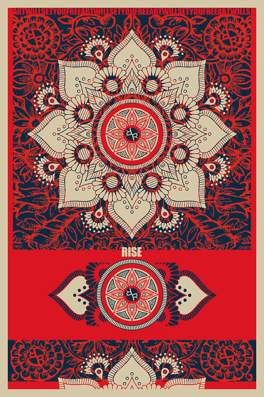 Rubino Red Zen Namaste - Art Print Art Print Pixels 5.375