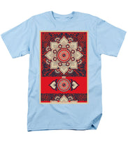 Rubino Red Zen Namaste - Men's T-Shirt  (Regular Fit) Men's T-Shirt (Regular Fit) Pixels Light Blue Small 