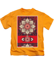 Rubino Red Zen Namaste - Kids T-Shirt Kids T-Shirt Pixels Gold Small 