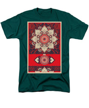 Rubino Red Zen Namaste - Men's T-Shirt  (Regular Fit) Men's T-Shirt (Regular Fit) Pixels Hunter Green Small 