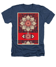 Rubino Red Zen Namaste - Heathers T-Shirt Heathers T-Shirt Pixels Navy Small 