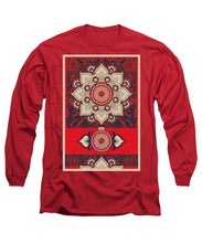 Rubino Red Zen Namaste - Long Sleeve T-Shirt Long Sleeve T-Shirt Pixels Red Small 