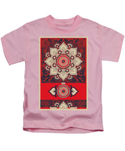 Rubino Red Zen Namaste - Kids T-Shirt Kids T-Shirt Pixels Pink Small 