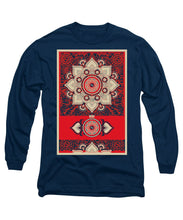 Rubino Red Zen Namaste - Long Sleeve T-Shirt Long Sleeve T-Shirt Pixels Navy Small 