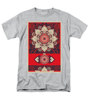 Rubino Red Zen Namaste - Men's T-Shirt  (Regular Fit) Men's T-Shirt (Regular Fit) Pixels Heather Small 