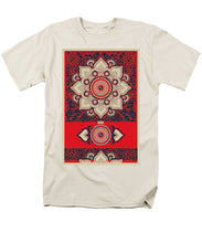 Rubino Red Zen Namaste - Men's T-Shirt  (Regular Fit) Men's T-Shirt (Regular Fit) Pixels Cream Small 
