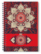 Rubino Red Zen Namaste - Spiral Notebook Spiral Notebook Pixels 6" x 8"  