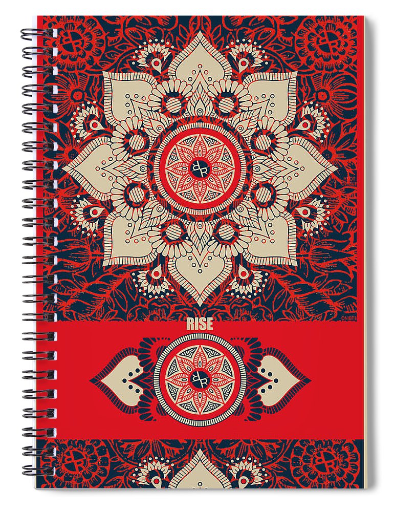 Rubino Red Zen Namaste - Spiral Notebook Spiral Notebook Pixels 6