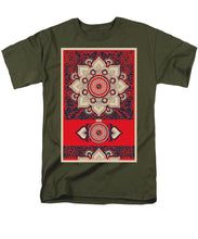 Rubino Red Zen Namaste - Men's T-Shirt  (Regular Fit) Men's T-Shirt (Regular Fit) Pixels Military Green Small 