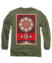 Rubino Red Zen Namaste - Long Sleeve T-Shirt Long Sleeve T-Shirt Pixels Military Green Small 