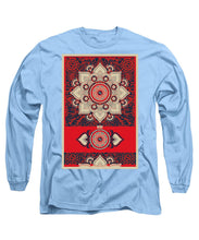 Rubino Red Zen Namaste - Long Sleeve T-Shirt Long Sleeve T-Shirt Pixels Carolina Blue Small 