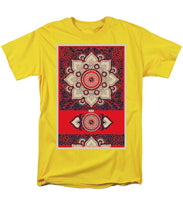 Rubino Red Zen Namaste - Men's T-Shirt  (Regular Fit) Men's T-Shirt (Regular Fit) Pixels Yellow Small 