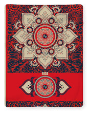 Rubino Red Zen Namaste - Blanket Blanket Pixels 60" x 80" Sherpa Fleece 