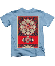 Rubino Red Zen Namaste - Kids T-Shirt Kids T-Shirt Pixels Carolina Blue Small 