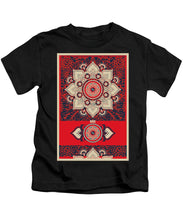 Rubino Red Zen Namaste - Kids T-Shirt Kids T-Shirt Pixels Black Small 