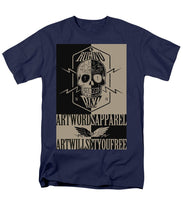Rubino Rise Ride - Men's T-Shirt  (Regular Fit) Men's T-Shirt (Regular Fit) Pixels Navy Small 